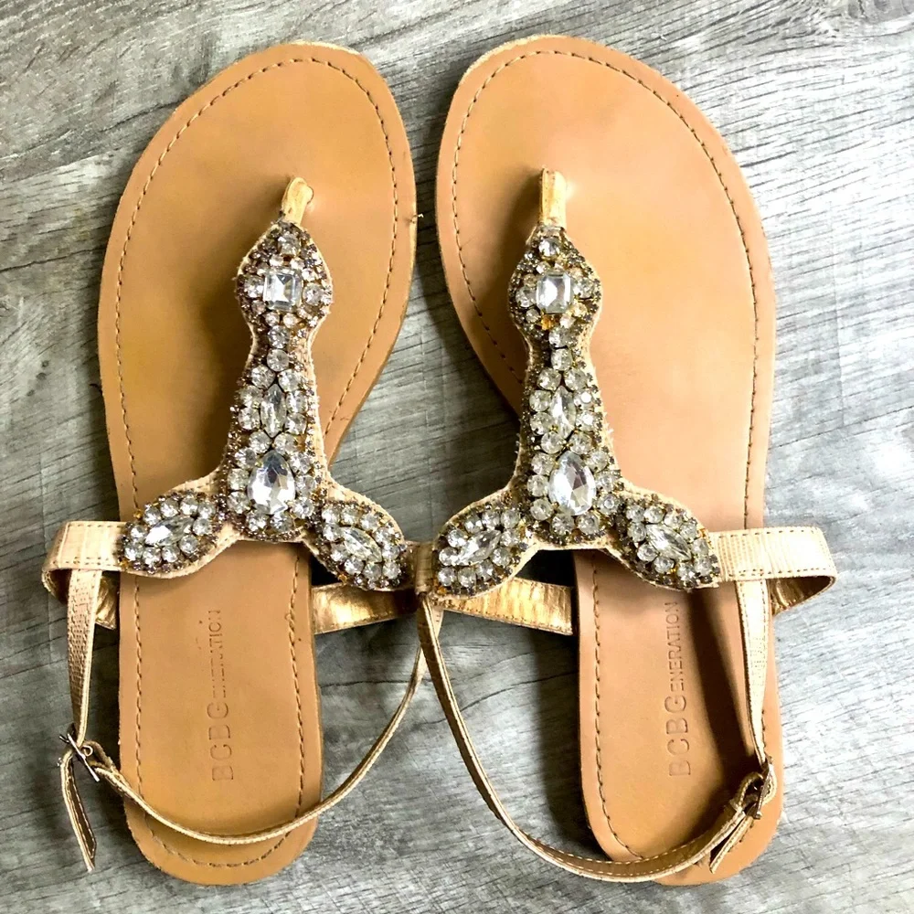 BCBGeneration Sequins Sandals size 8